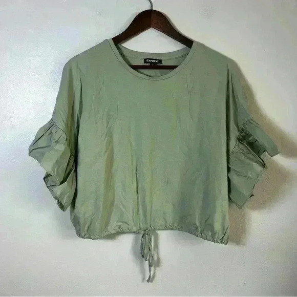 Express Tops - Express Ruffle Tee Shirt‎